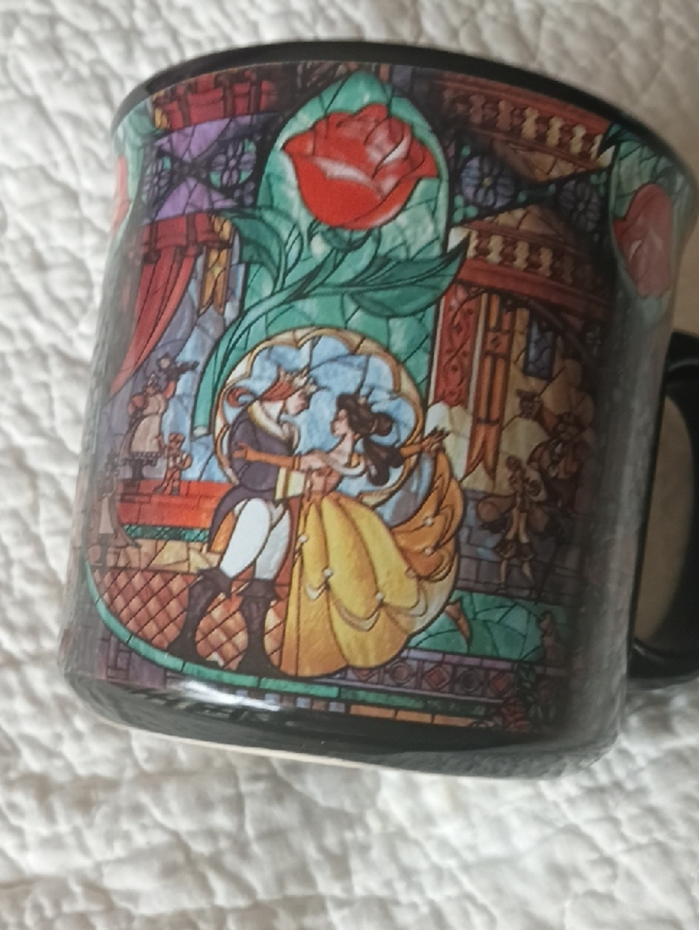 Beauty And The Beast Disney Black Mug, New And Unused
